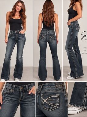Silver Aiko bootcut jeans